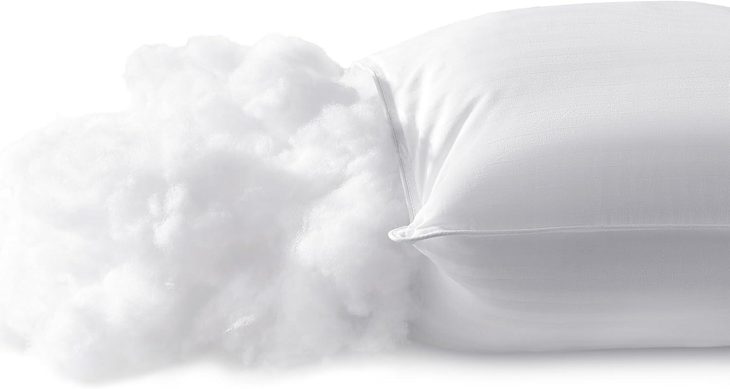 imageModern Threads Hotel Collection Cooling Pillows 2Pack StandardQueen Size Down Alternative GelInfused Pillows for Ultimate Comfort in Back Stomach or Side SleepersWhite
